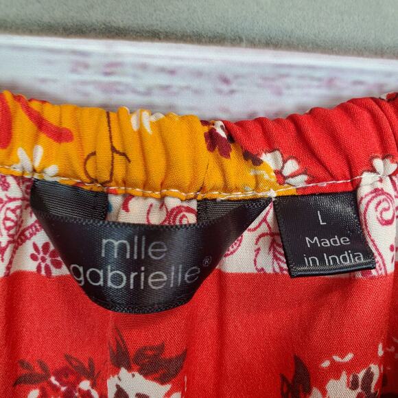 Mlle Gabrielle Paisley Country Cottage Ruffle L Midi Dress Hi Lo Hem Boho Festiv - Picture 7 of 16